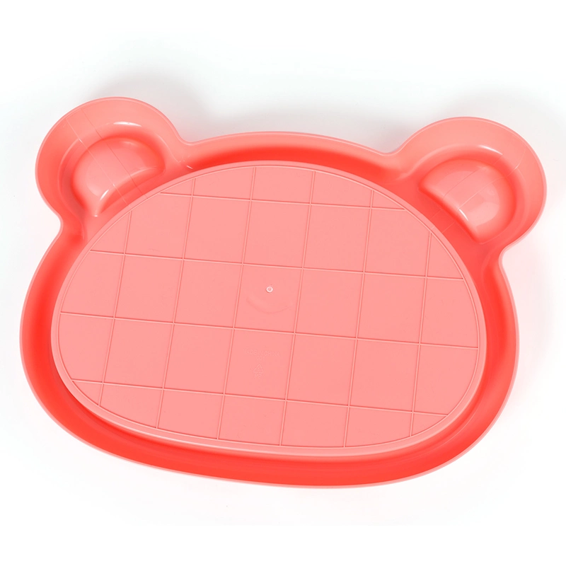 Tc4229 Detachable Indoor Cute Bear Shape Plastic Pet Dog Tray Toilet