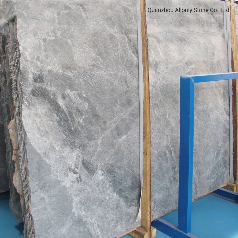 China Silver Mink Grey Marble for Bathroom Countertop Vanity Top