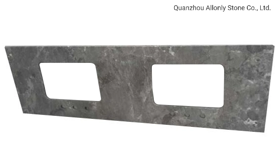 China Silver Mink Grey Marble for Bathroom Countertop Vanity Top