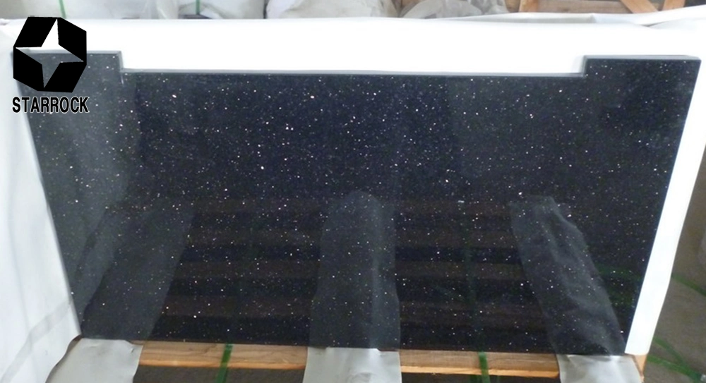 China Black Galaxy Granite Vanity Top for Bathroom Top