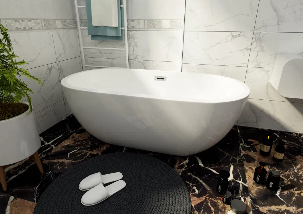 Function and Freestanding Acrylic Bathtub Soaking Type Bathtub (BJ6065)