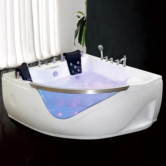 Contemporary Fashion Type 2 Person Heart Shape Clear Acrylic Bathtub