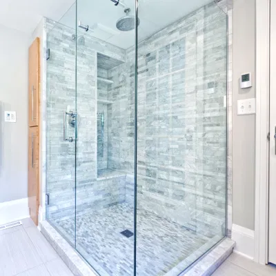 Frameless Pivot Shower Screen Door 10mm Tempered Glass Enclosure 900X1950mm